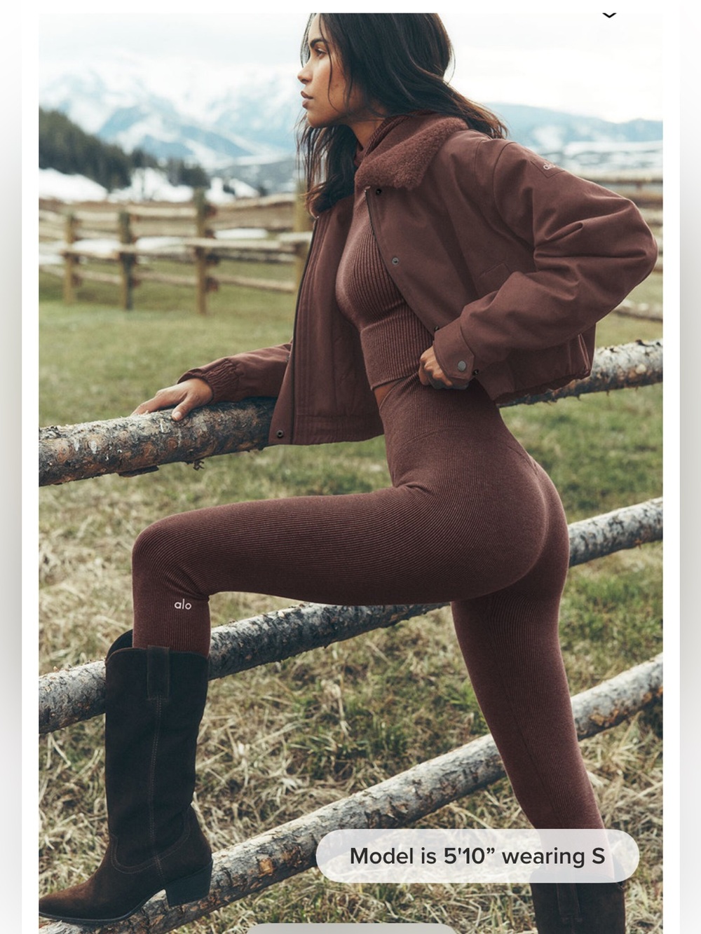 Alo Seamless High Waist Two Tone Rib Legging